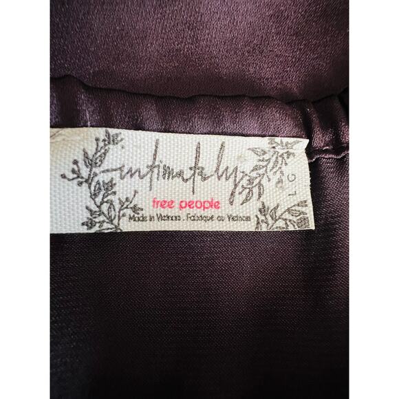 Free People Intimately City Cool Satin Slipdress Size Large Sweetheart Neckline - Picture 15 of 16